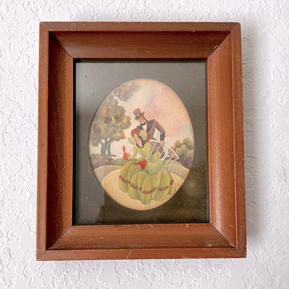 Vintage Victorian Regency Era Couple Framed Picture Artwork Bridgerton-S… - Picture 2 of 6